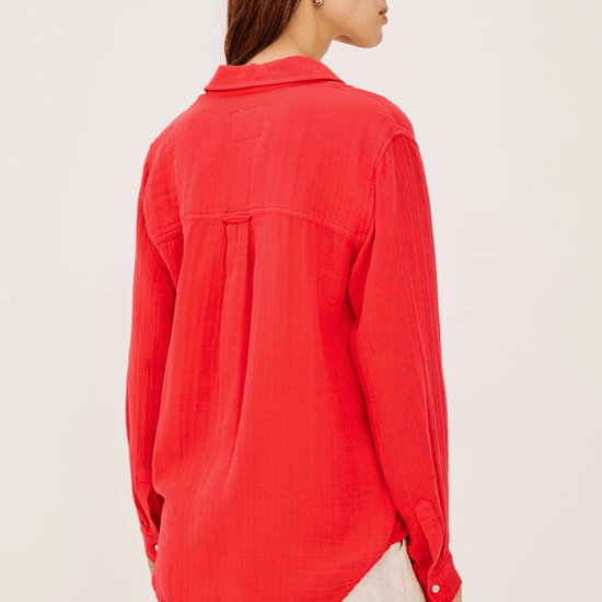 Young Ideas & Henmores - Ellis Organic Cotton Shirt - Cherry - XS