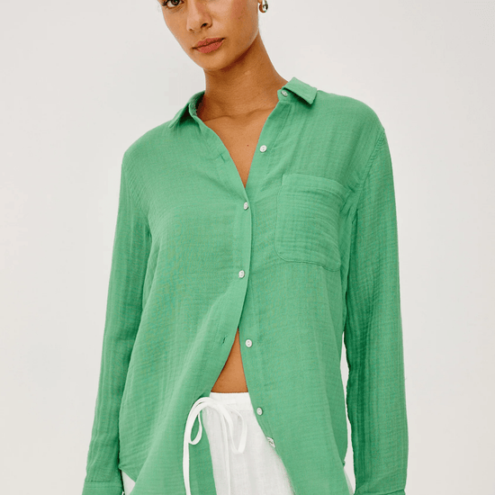 Young Ideas & Henmores - Ellis Organic Cotton Shirt - Clover - XS