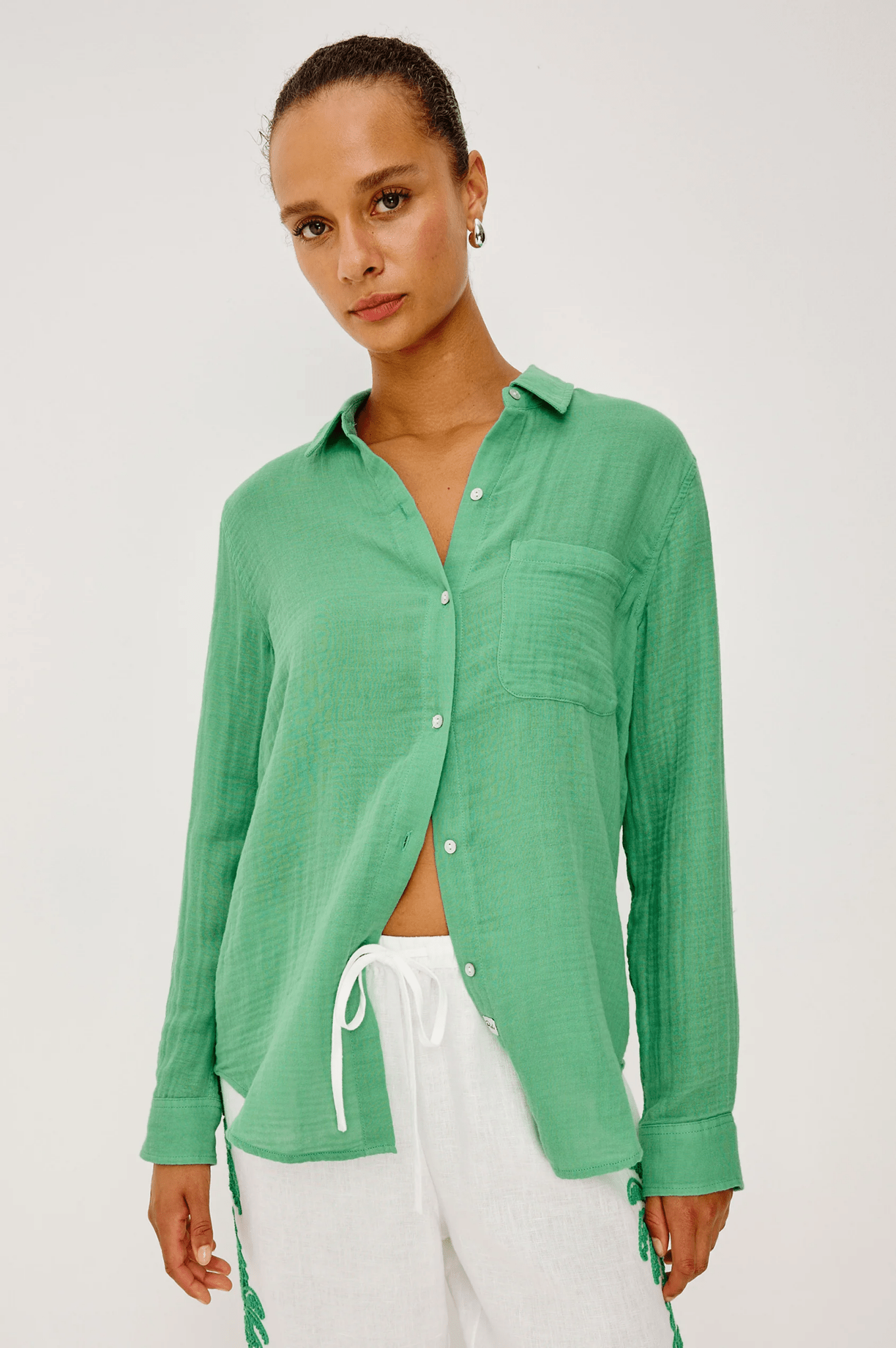 Young Ideas & Henmores - Ellis Organic Cotton Shirt - Clover - XS