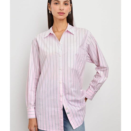 Young Ideas/Henmores - Elsa Striped Single Pocket Shirt - Cherry Blossom Stripe - XS