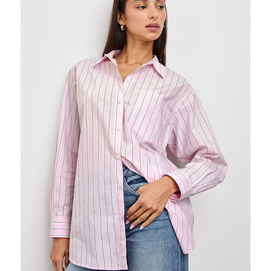 Young Ideas/Henmores - Elsa Striped Single Pocket Shirt - Cherry Blossom Stripe - XS