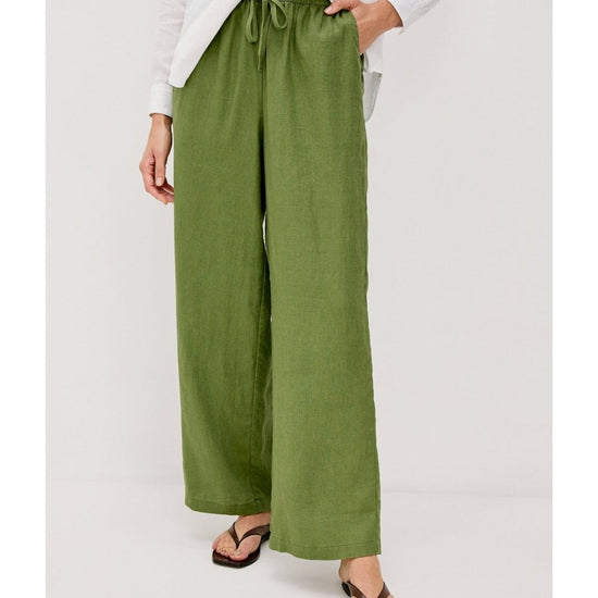 Young Ideas/Henmores - Emmie Drawstring Relaxed Trousers - Dill Green - XS