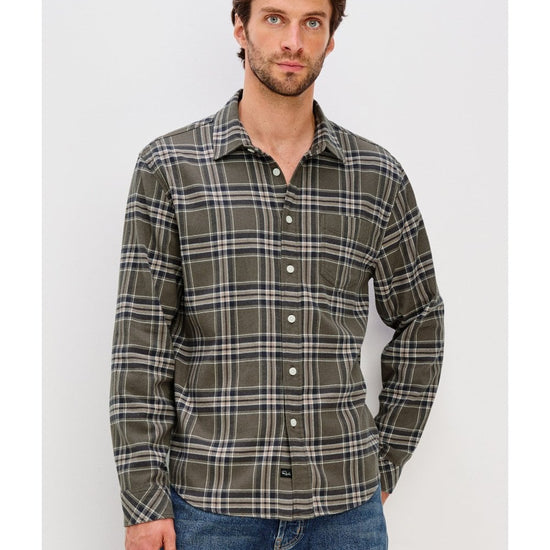 Young Ideas/Henmores - Forrest Check Shirt - Driftwood Coal - M