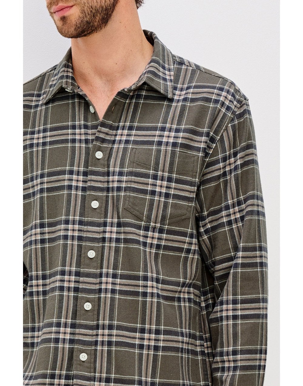 Young Ideas/Henmores - Forrest Check Shirt - Driftwood Coal - M