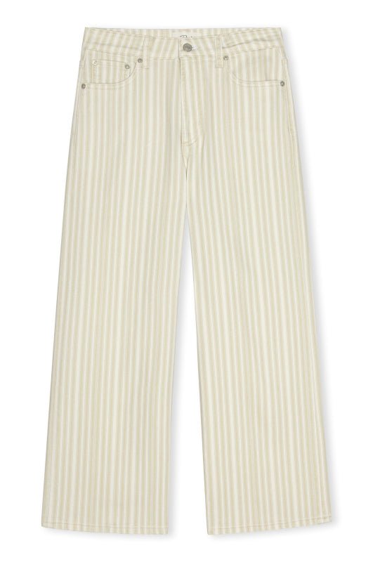 Young Ideas & Henmores -Getty Wide Leg Crop Jean -8700 Malibu Stripe -26