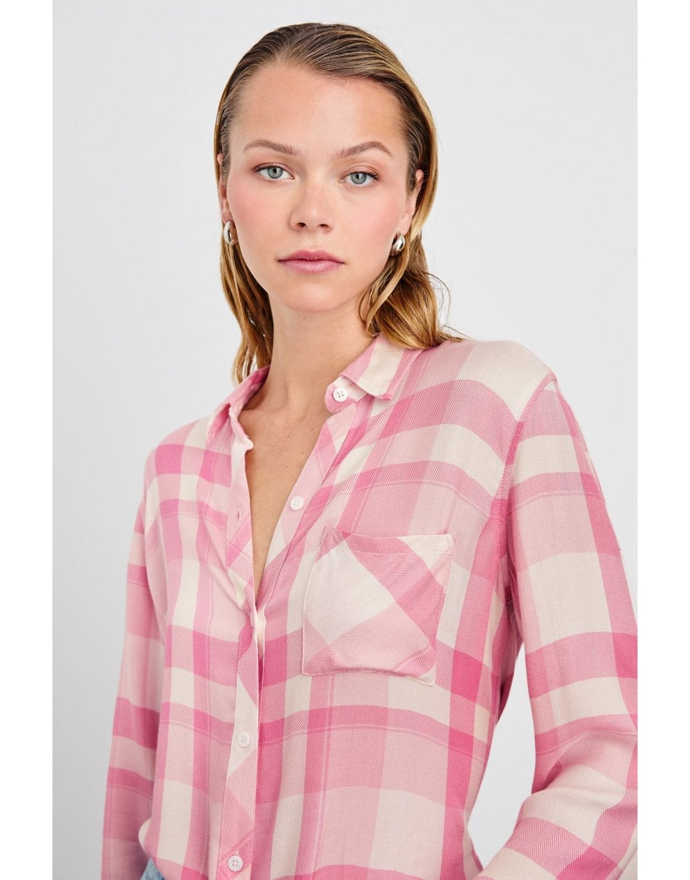 Young Ideas/Henmores - Hunter Checked Shirt - Ivory Rose - XS