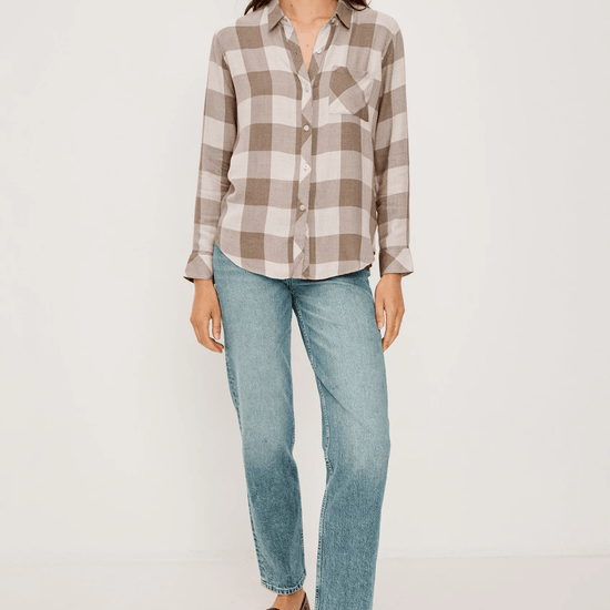 Young Ideas & Henmores - Hunter Checked Shirt - Dove Brown - XS