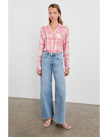 Young Ideas/Henmores - Hunter Checked Shirt - Ivory Rose - XS