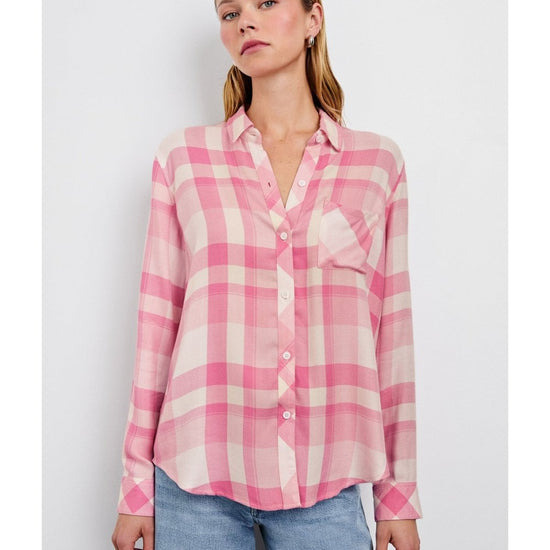 Young Ideas/Henmores - Hunter Checked Shirt - Ivory Rose - XS