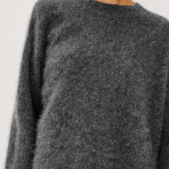Young Ideas & Henmores -Joel Crew Neck Jumper -Charcoal -S