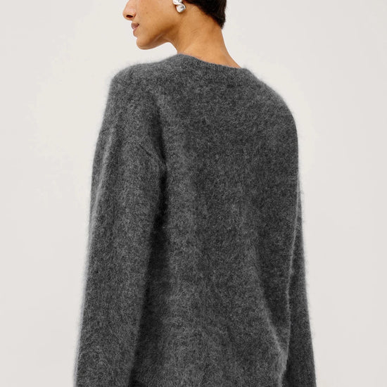Young Ideas & Henmores -Joel Crew Neck Jumper -Charcoal -S