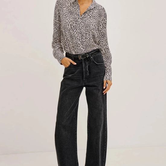 Young Ideas & Henmores -Josephine Cheetah Print Shirt -Ecru Print -S