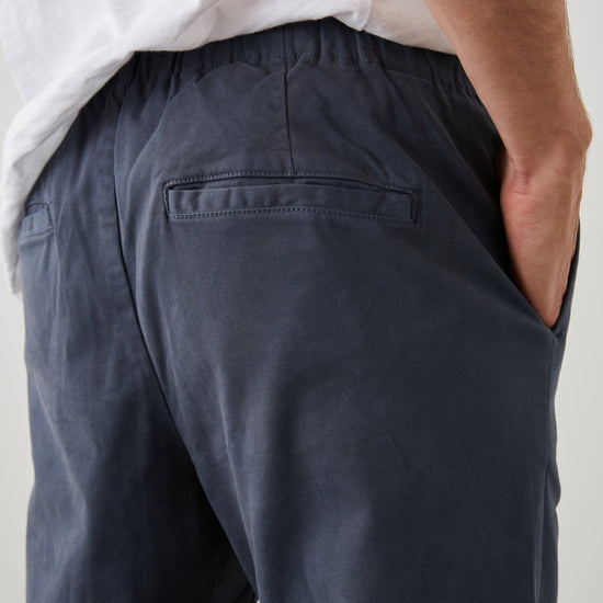 Young Ideas & Henmores - Julian Relaxed Slim Fit Elasticated Trousers - Faded Blue - M