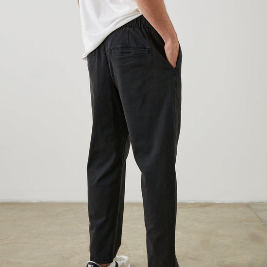Young Ideas & Henmores - Julian Relaxed Slim Fit Elasticated Trousers - Faded Blue - M