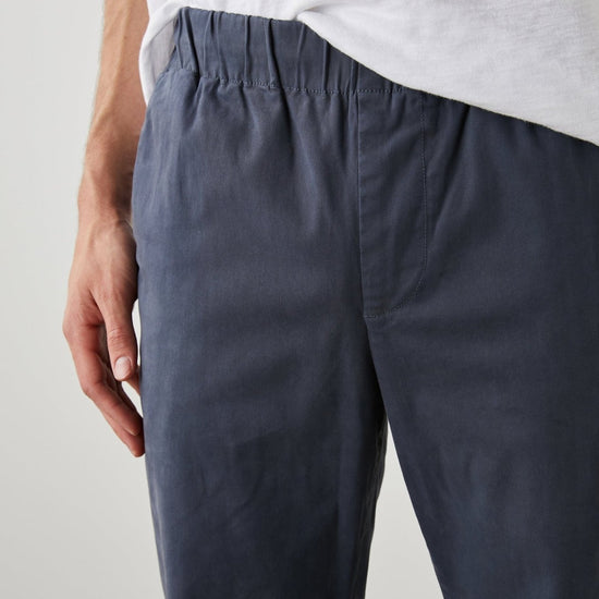 Young Ideas & Henmores - Julian Relaxed Slim Fit Elasticated Trousers - Faded Blue - M