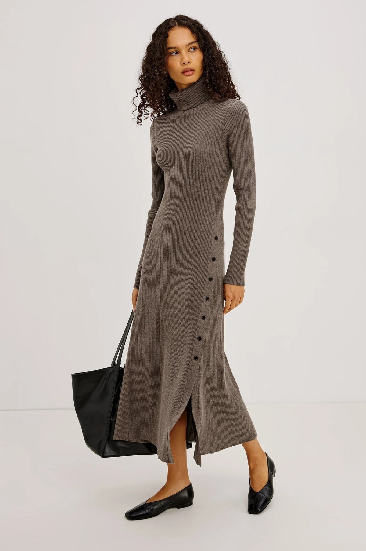 Young Ideas & Henmores -Kat Knitted Dress -Hazelnut -S