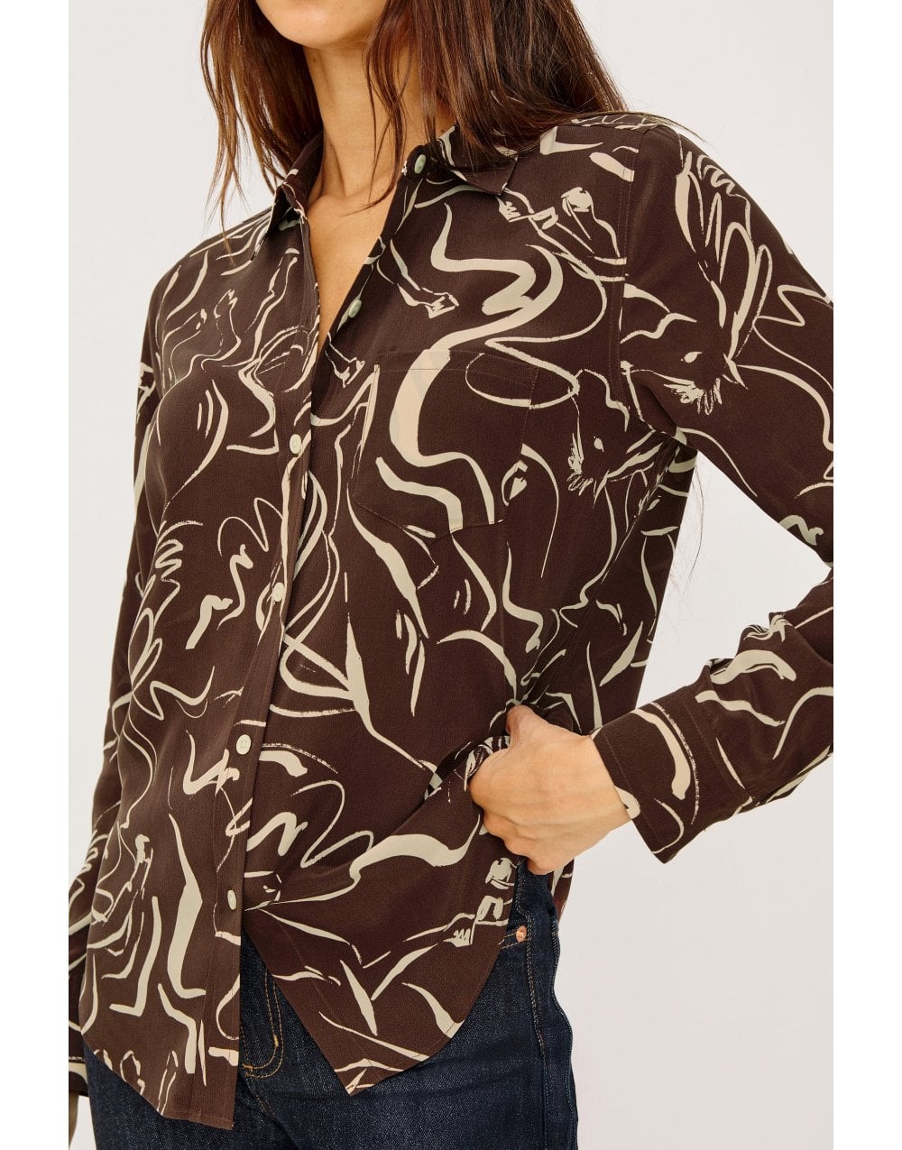 Young Ideas/Henmores - Kate Abstract Colt Shirt - Brown Colt - S