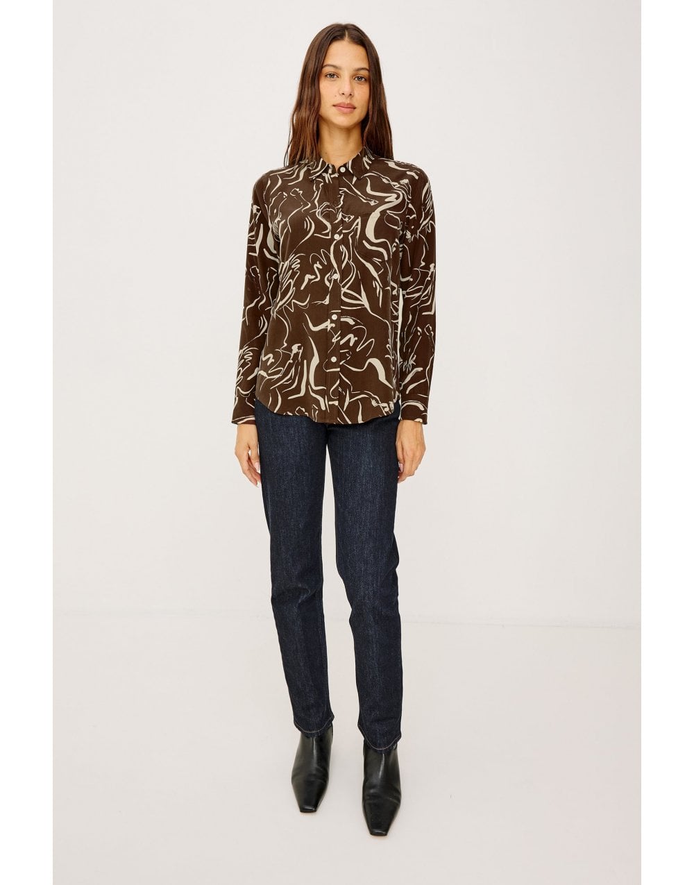 Young Ideas/Henmores - Kate Abstract Colt Shirt - Brown Colt - S