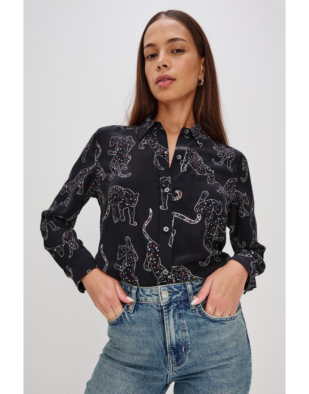 Young Ideas/Henmores - Kate Leopard Shirt - Black Jaguars - S