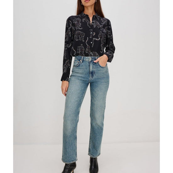 Young Ideas/Henmores - Kate Leopard Shirt - Black Jaguars - S