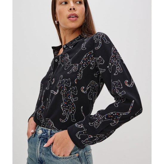 Young Ideas/Henmores - Kate Leopard Shirt - Black Jaguars - S
