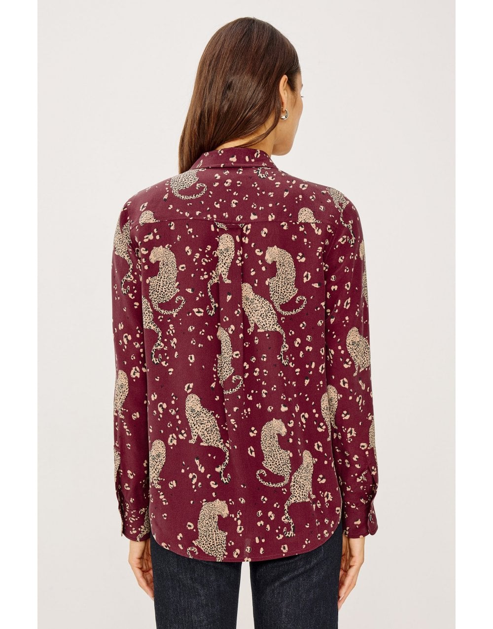 Young Ideas/Henmores - Kate Oxblood Leopard Shirt - Oxblood Leopard - S