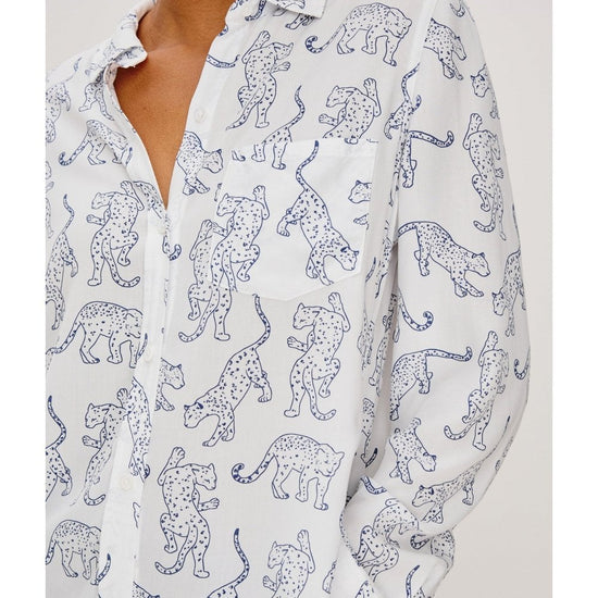 Young Ideas/Henmores - Kathryn Jaguar Shirt - Cobalt Jaguar - S