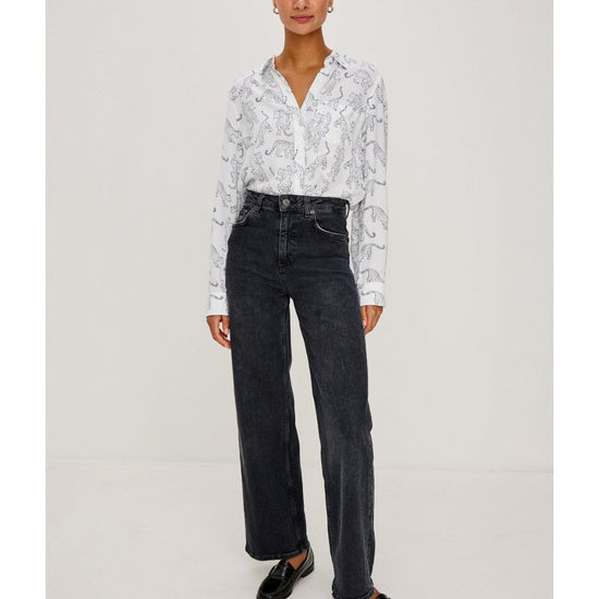 Young Ideas/Henmores - Kathryn Jaguar Shirt - Cobalt Jaguar - S