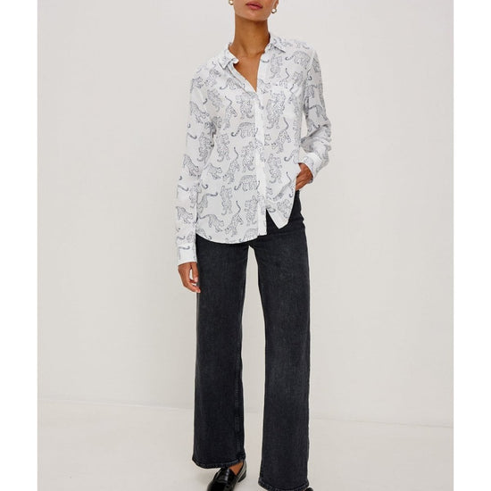 Young Ideas/Henmores - Kathryn Jaguar Shirt - Cobalt Jaguar - S