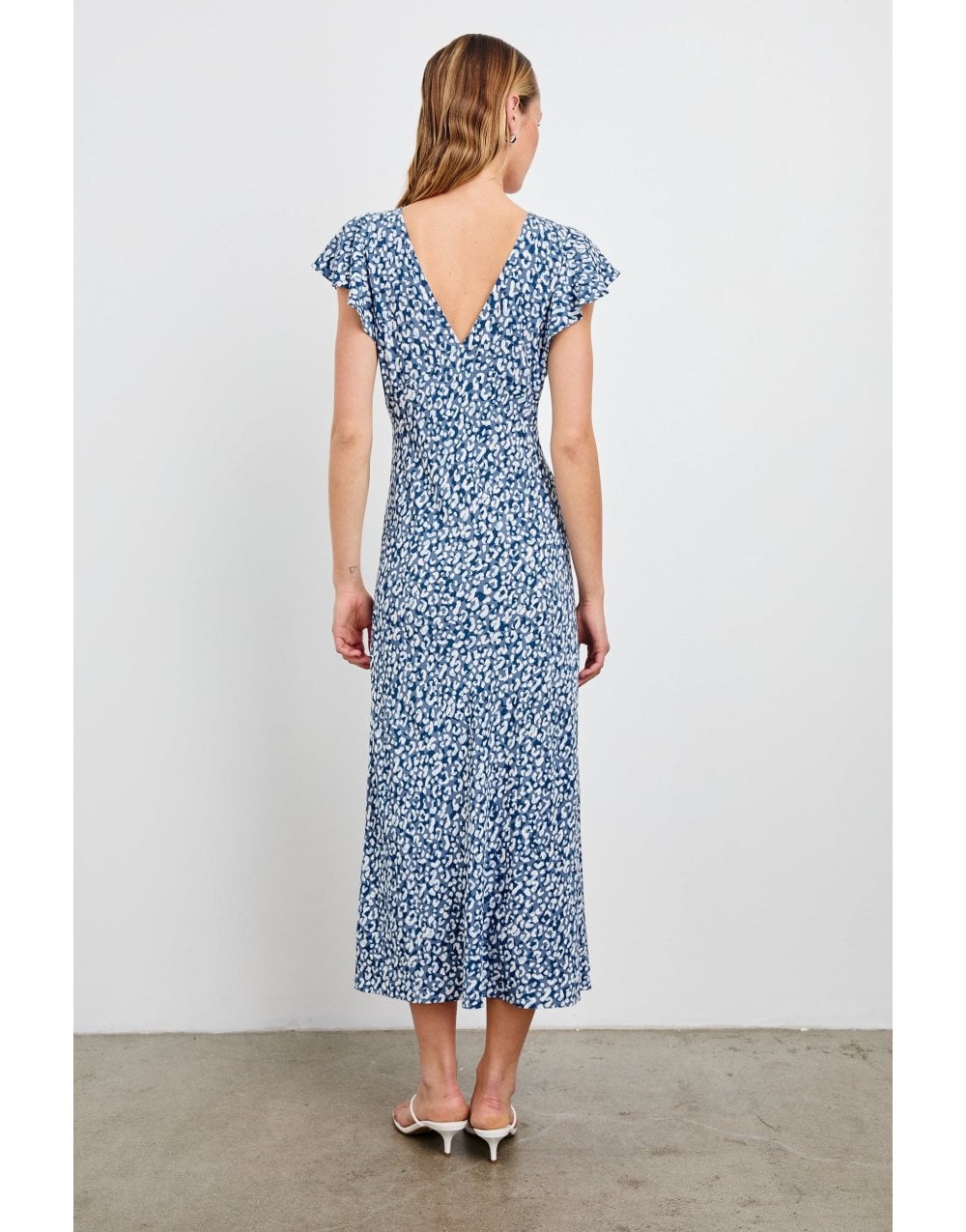 Young Ideas/Henmores - Kenz Cheetah Print Dress - Blue Mixed Cheetah - XS