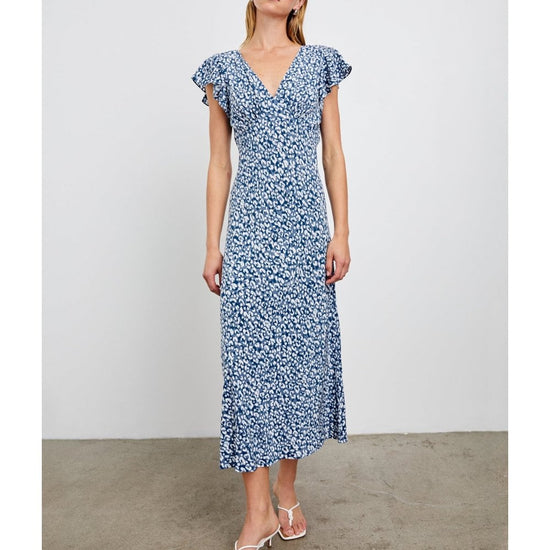 Young Ideas/Henmores - Kenz Cheetah Print Dress - Blue Mixed Cheetah - XS