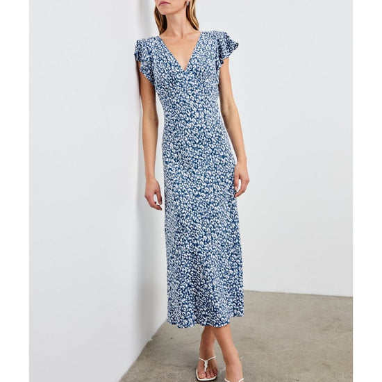 Young Ideas/Henmores - Kenz Cheetah Print Dress - Blue Mixed Cheetah - XS