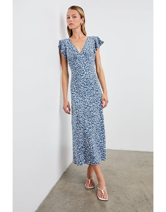 Young Ideas/Henmores - Kenz Cheetah Print Dress - Blue Mixed Cheetah - XS