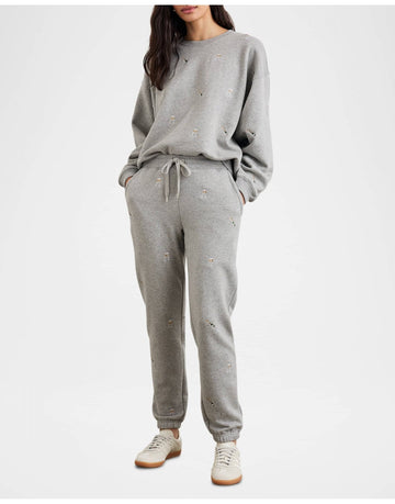Young Ideas/Henmores - Kingston Champagne Embroidered Joggers - Grey - S