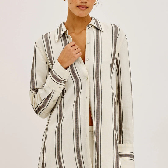 Young Ideas & Henmores -Knox Multi Stripe Shirt -8753 Sequoia Stripe -XS
