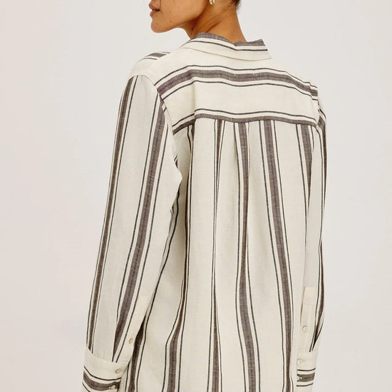 Young Ideas & Henmores -Knox Multi Stripe Shirt -8753 Sequoia Stripe -XS