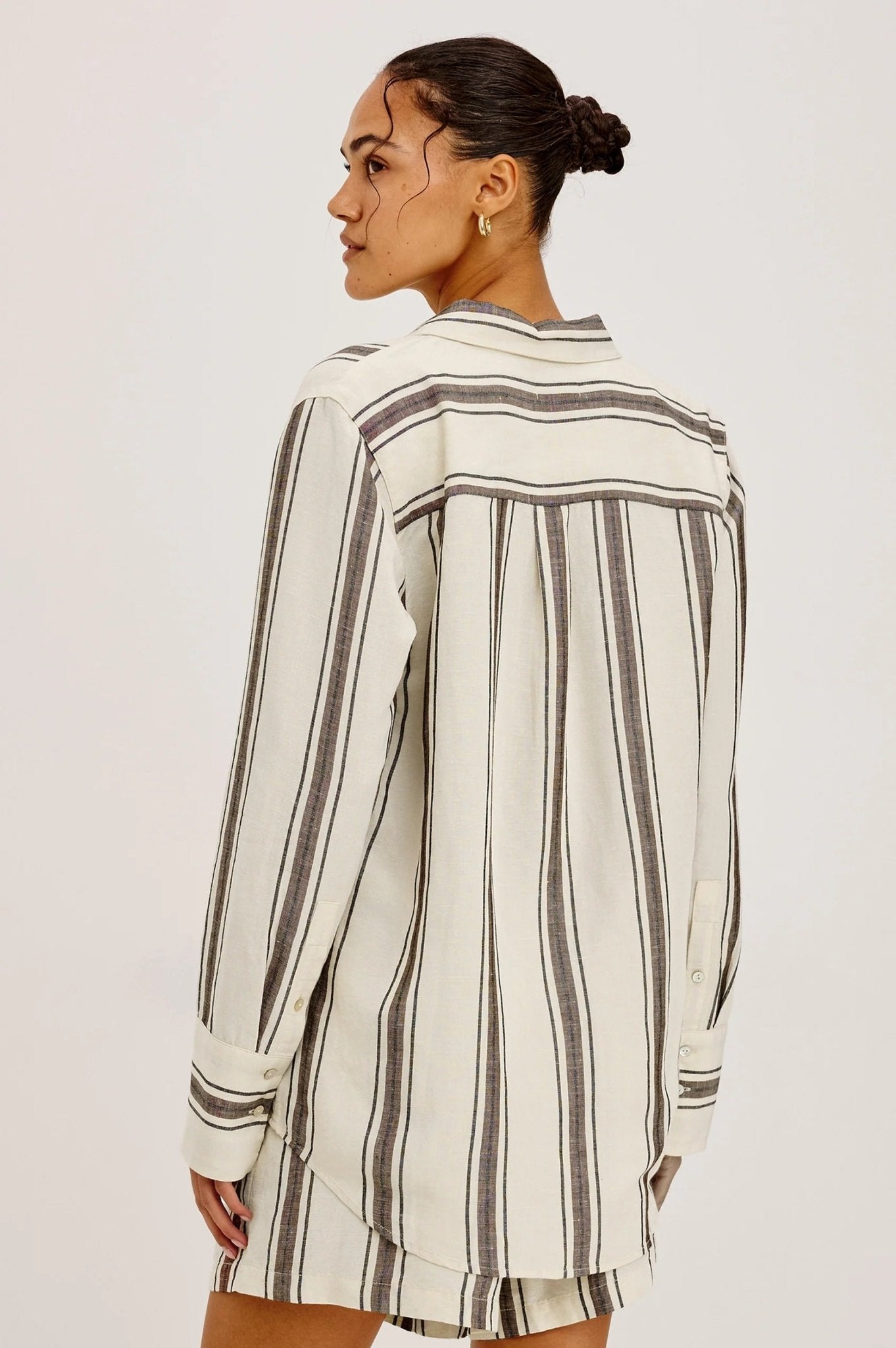 Young Ideas & Henmores -Knox Multi Stripe Shirt -8753 Sequoia Stripe -XS