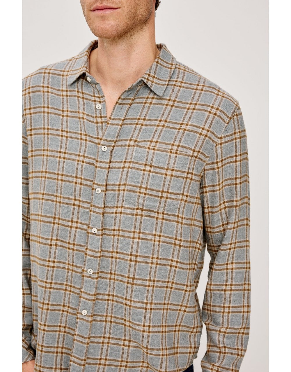 Young Ideas/Henmores - Lennox Soft Touch Check Shirt - Nocturne Blue - M