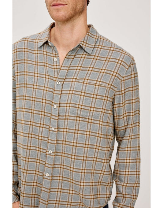 Young Ideas/Henmores - Lennox Soft Touch Check Shirt - Nocturne Blue - M