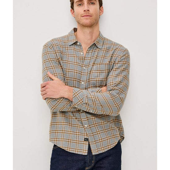 Young Ideas/Henmores - Lennox Soft Touch Check Shirt - Nocturne Blue - M