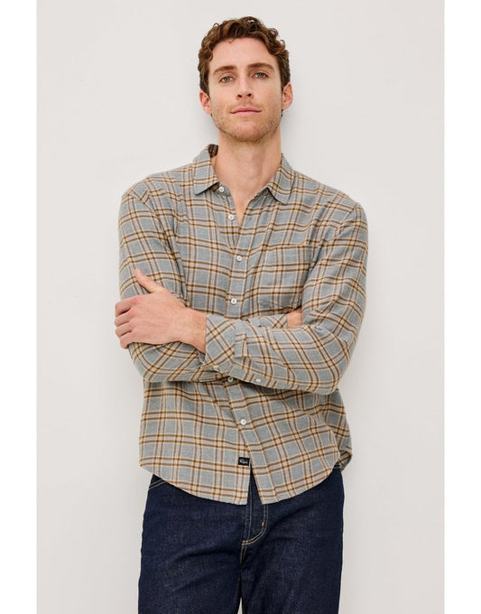 Young Ideas/Henmores - Lennox Soft Touch Check Shirt - Nocturne Blue - M
