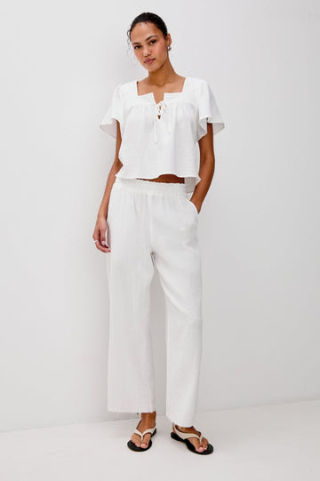 Young Ideas & Henmores - Leon Crop Trousers - White - XS