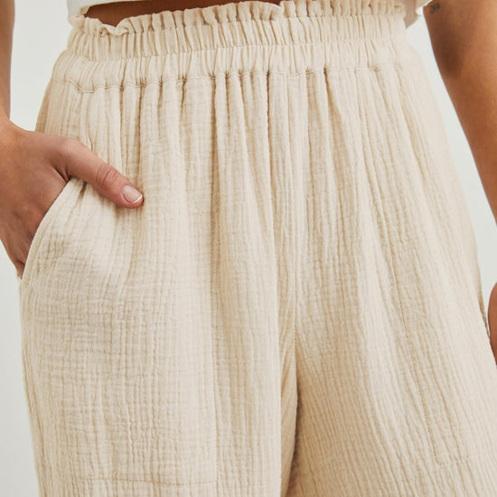 Young Ideas & Henmores - Leon Crop Trousers - Flax - XS