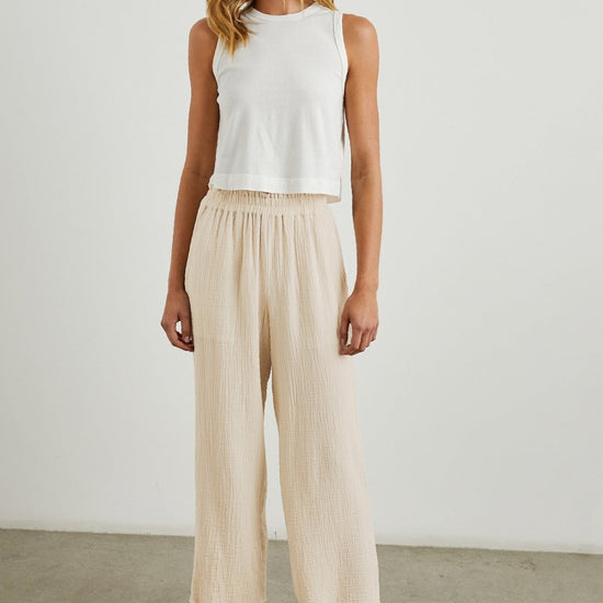 Young Ideas & Henmores - Leon Crop Trousers - Flax - XS