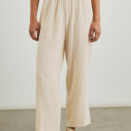Young Ideas & Henmores - Leon Crop Trousers - Flax - XS