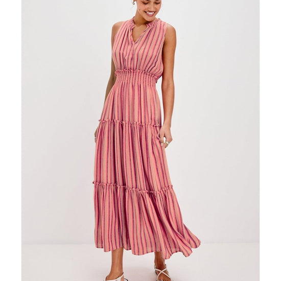 Young Ideas/Henmores - Loulou Striped Sleeveless Midi Dress - Cabana Stripe - S