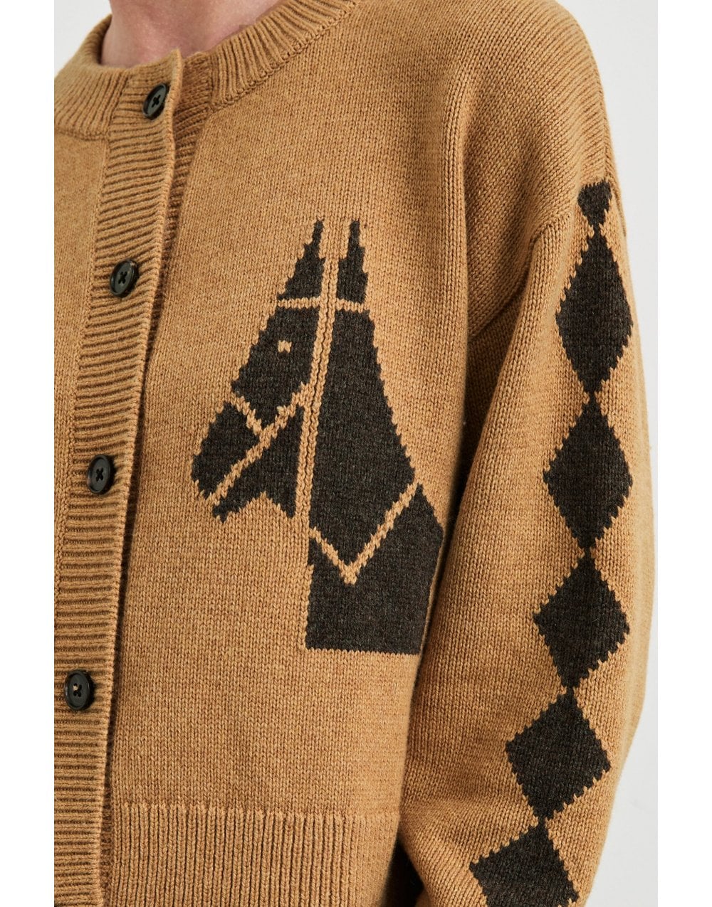 Young Ideas/Henmores - Mavie Camel Stables Cardigan - beige - S