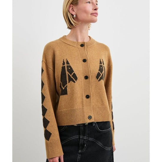 Young Ideas/Henmores - Mavie Camel Stables Cardigan - beige - S