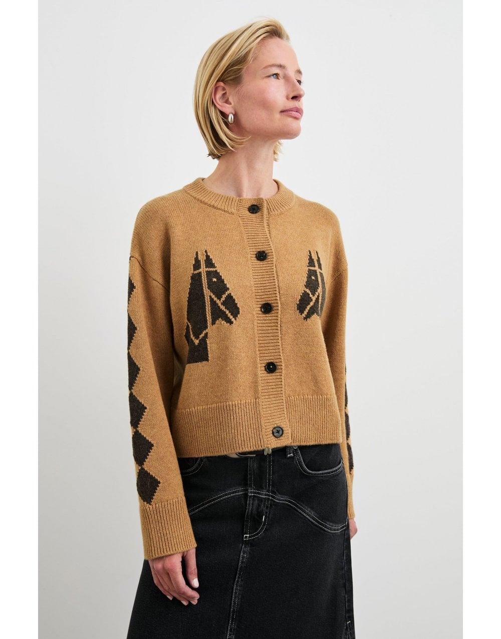 Young Ideas/Henmores - Mavie Camel Stables Cardigan - beige - S