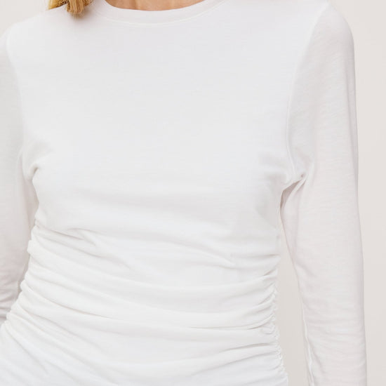 Young Ideas & Henmores - Melle Ruched Detail Top - White - XS